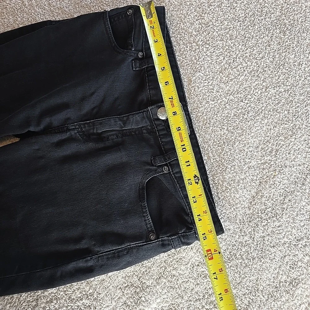 Free People Women's Distressed Skinny Ankle Jean Black Size‎ 28 Festival Grunge